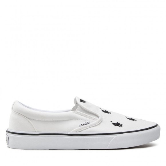Polo Ralph Lauren Thompson White/Black Embroidered Recycled Canvas Pony Men NEW - Picture 3 of 8